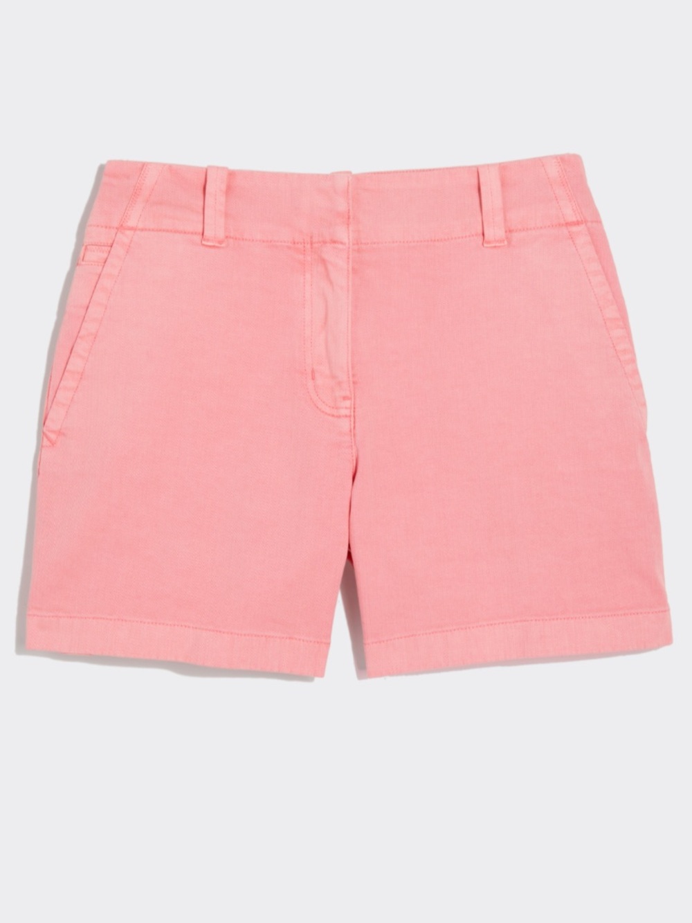 NWT Ann Taylor LOFT 6" CHINO Khaki Coral SHORTS Flat Front Mid-Rise 10 #S33